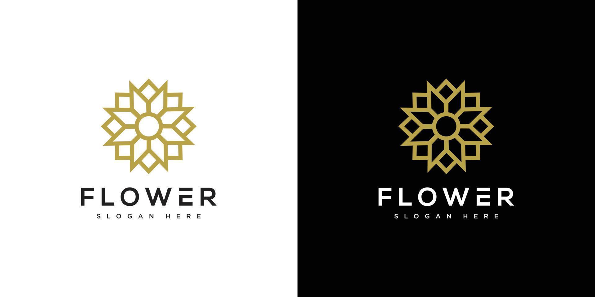 Blumen-Natur-Logo-Design-Vorlagenvektor vektor