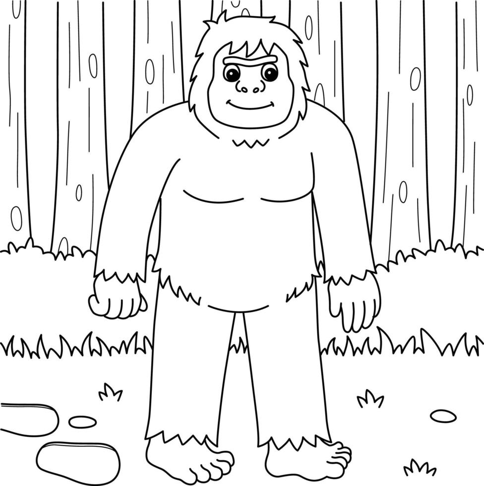 Bigfoot-Tiere zum Ausmalen für Kinder vektor