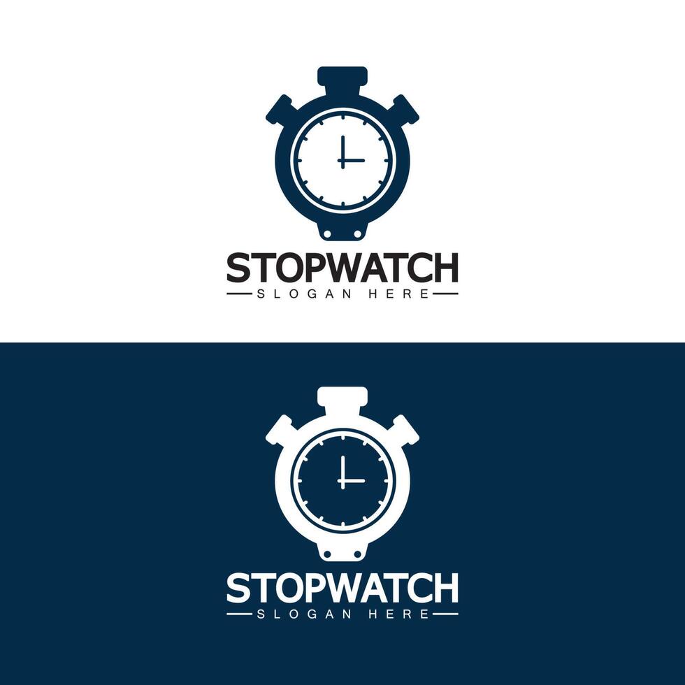 Stoppuhr-Timer-Logo-Design-Vektorsymbol-Symbol-Illustrationsvorlage vektor