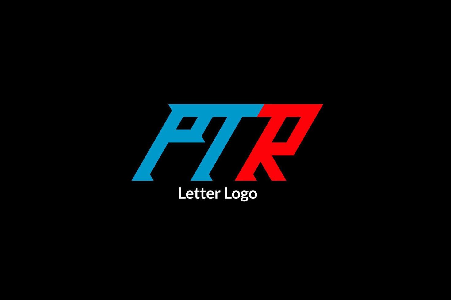 ptr-Buchstaben-Logo vektor