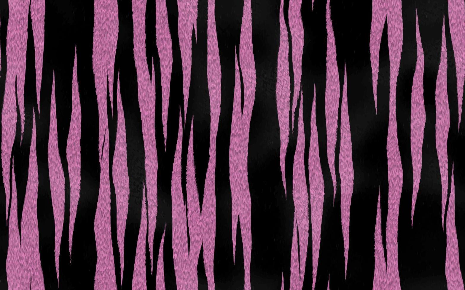 Tarnung Tiger Musterdesign Textur Hintergrund helllila und schwarze Streifen elegantes Muster pelzige Mode vektor