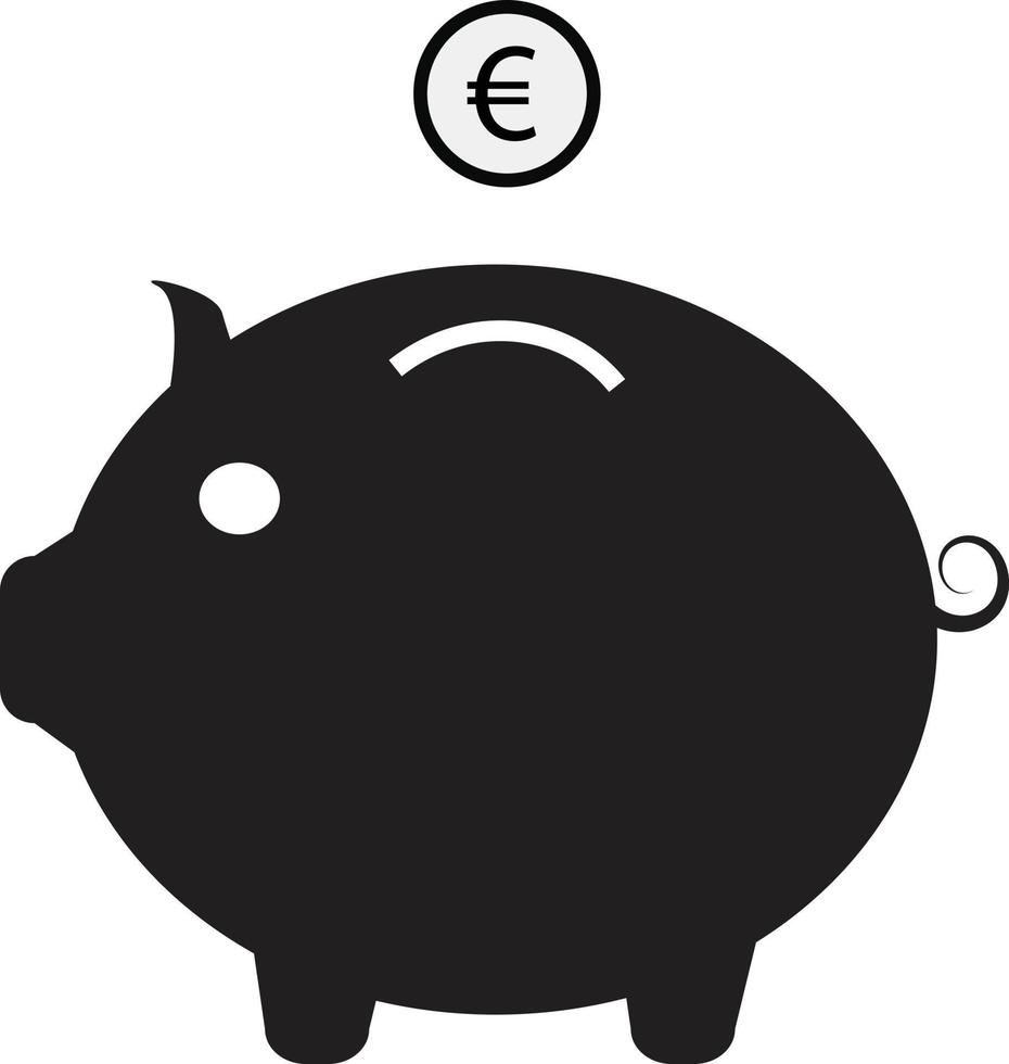 Sparschwein-Symbol auf weißem Hintergrund. Zeichen der Pfundmünze. Sparschwein mit Pfundmünzensymbol. flacher Stil. vektor