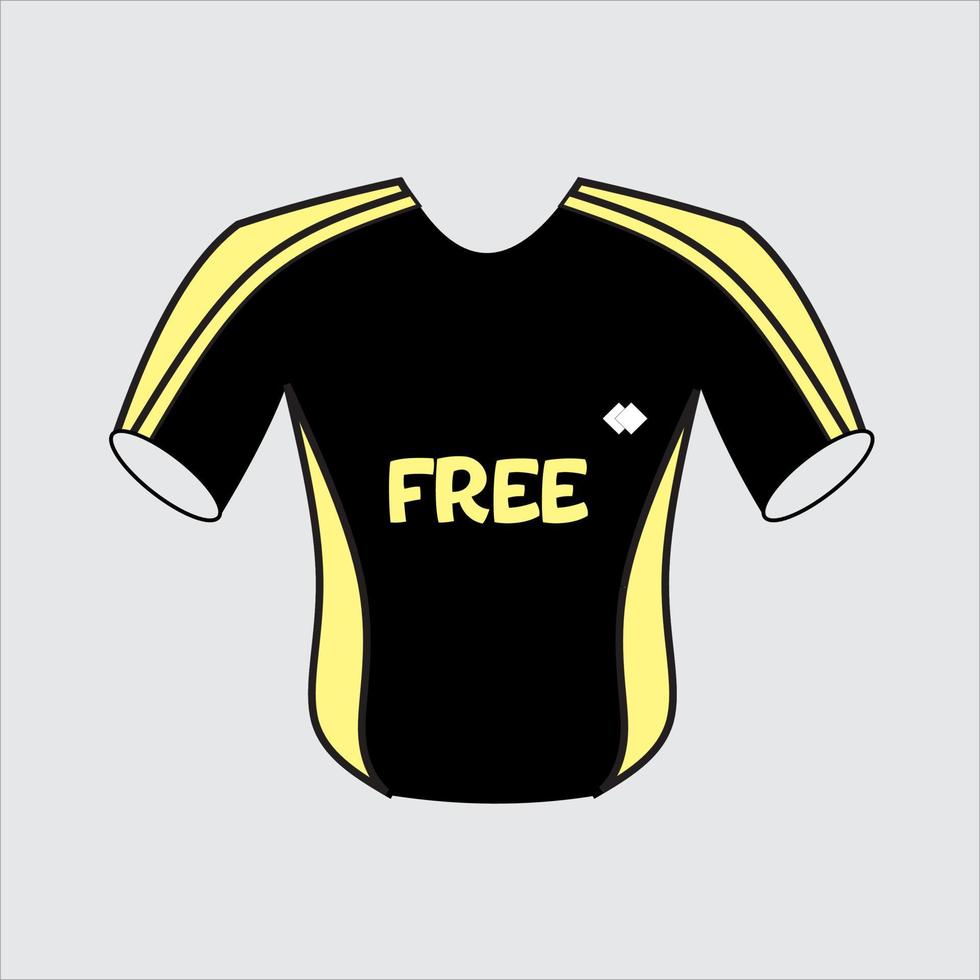 kostenloses T-Shirt einfaches Design vektor