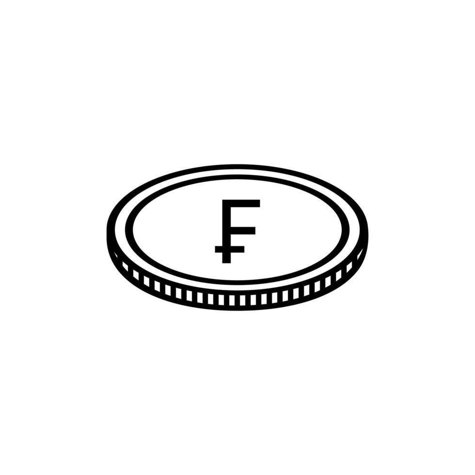 franska valuta, Frankrike pengar ikon symbol. franska franc, frf. vektor illustration