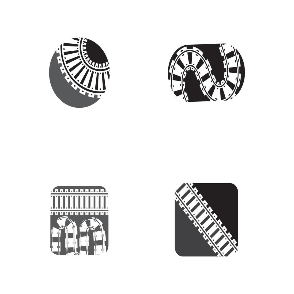 Eisenbahn-Vektor-Icon-Design-Vorlage-Illustration vektor