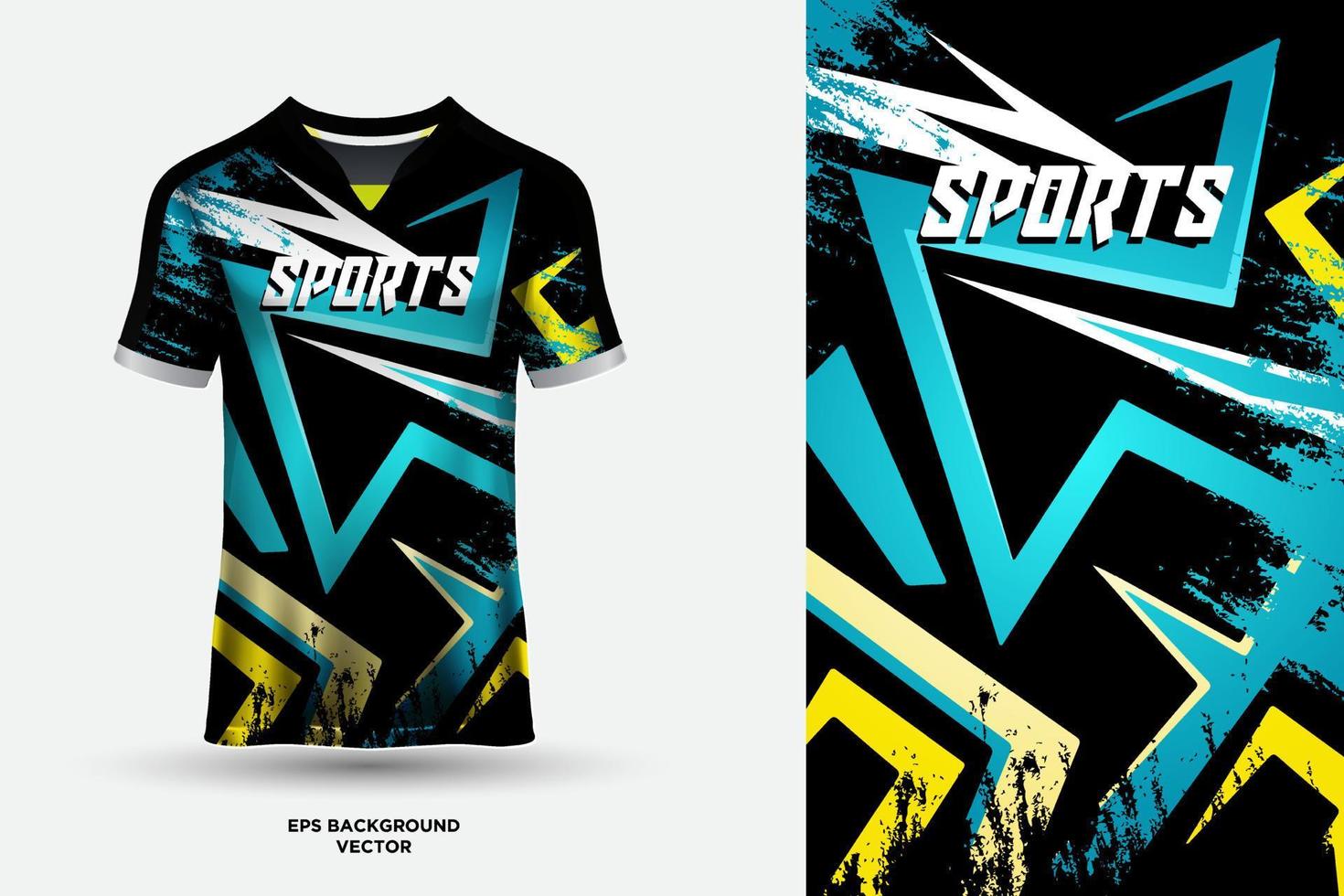 fantastisk t skjorta jersey design lämplig för sporter, tävlings, fotboll, gaming och e sporter vektor