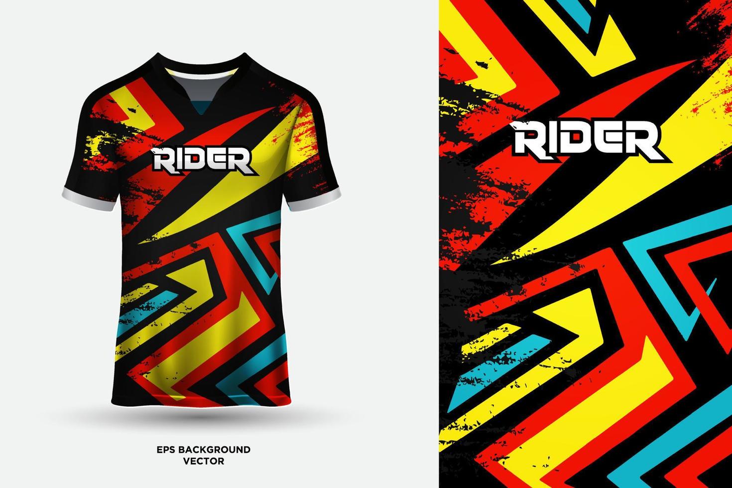 fantastisches T-Shirt-Jersey-Design, geeignet für Sport, Rennen, Fußball, Gaming und E-Sport-Vektor vektor