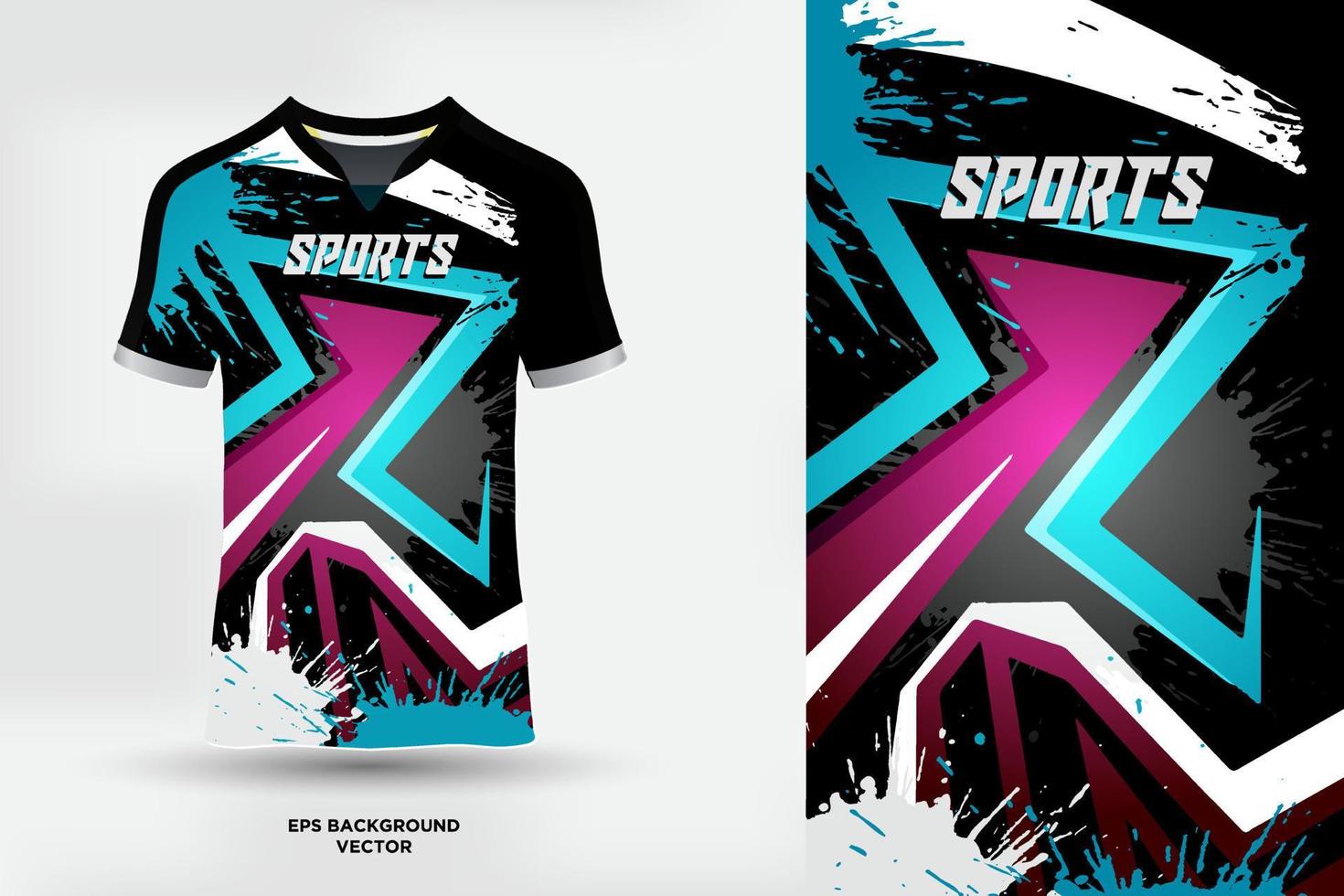 fantastisk t skjorta jersey design lämplig för sporter, tävlings, fotboll, gaming och e sporter vektor