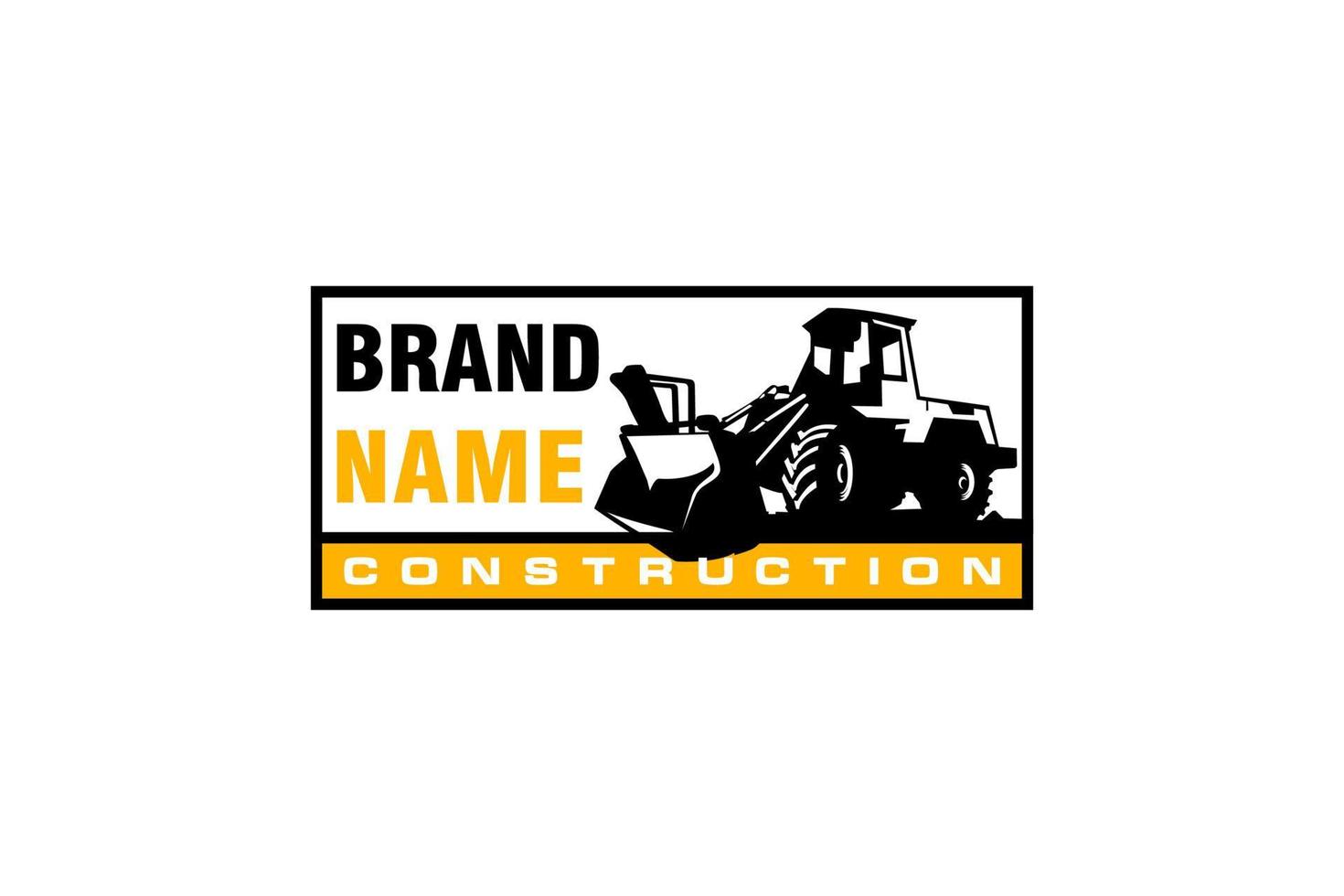 bulldozer logotyp mall vektor. tung utrustning logotyp vektor för byggföretag. kreativ grävmaskin illustration för logotyp mall.