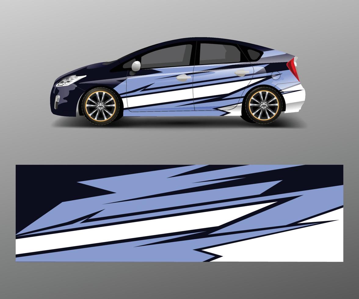 Auto-Wrap-Aufkleber-Design-Vektor. grafische abstrakte Renndesigns für Fahrzeug, Rallye, Rennen, Abenteuervorlagendesignvektor vektor