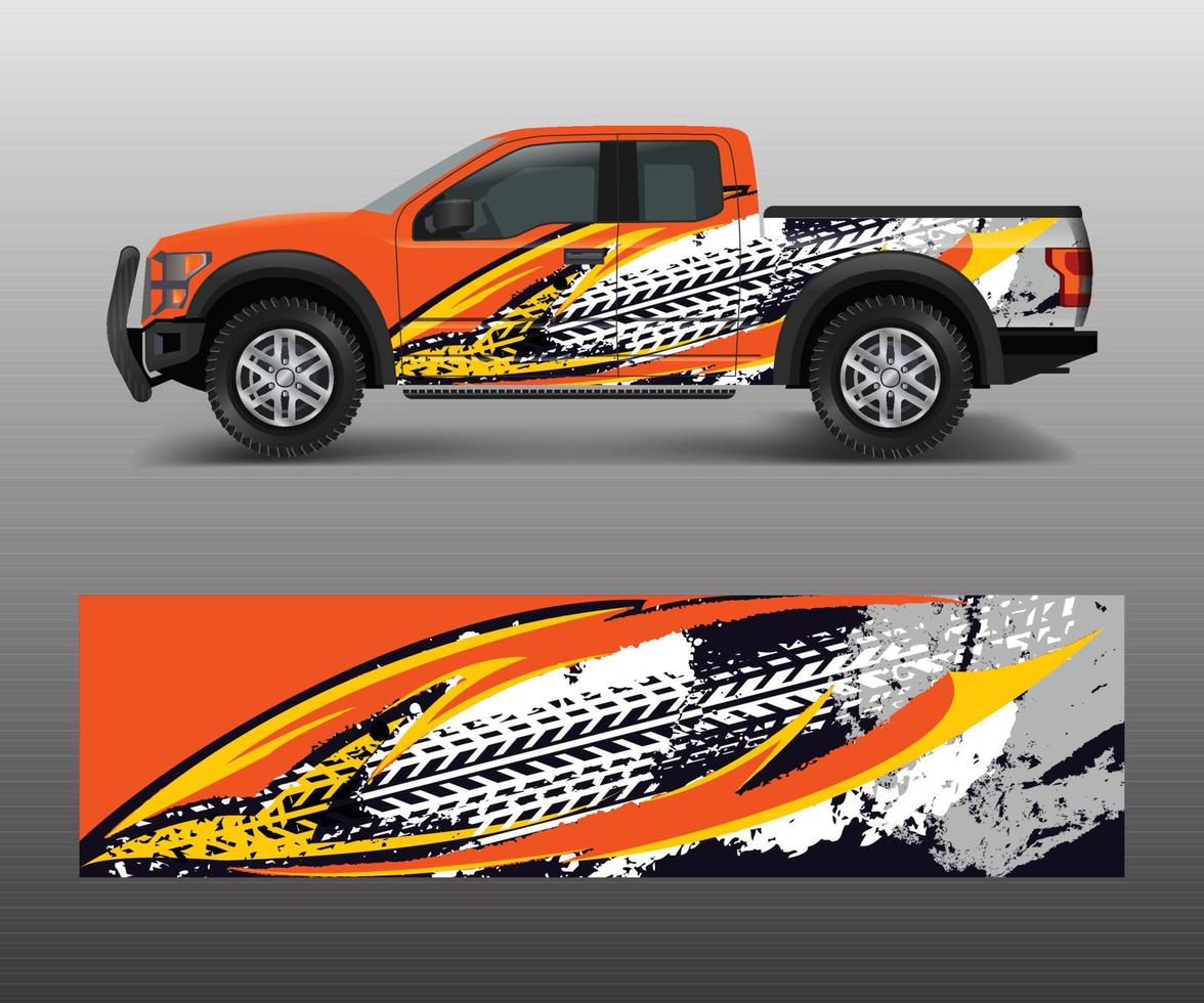 Grafische abstrakte Streifenrennen moderne Designs für Wrap-Fahrzeuge, Rennwagen, Offroad-Geschwindigkeiten, Rallyes, Abenteuer. vektor