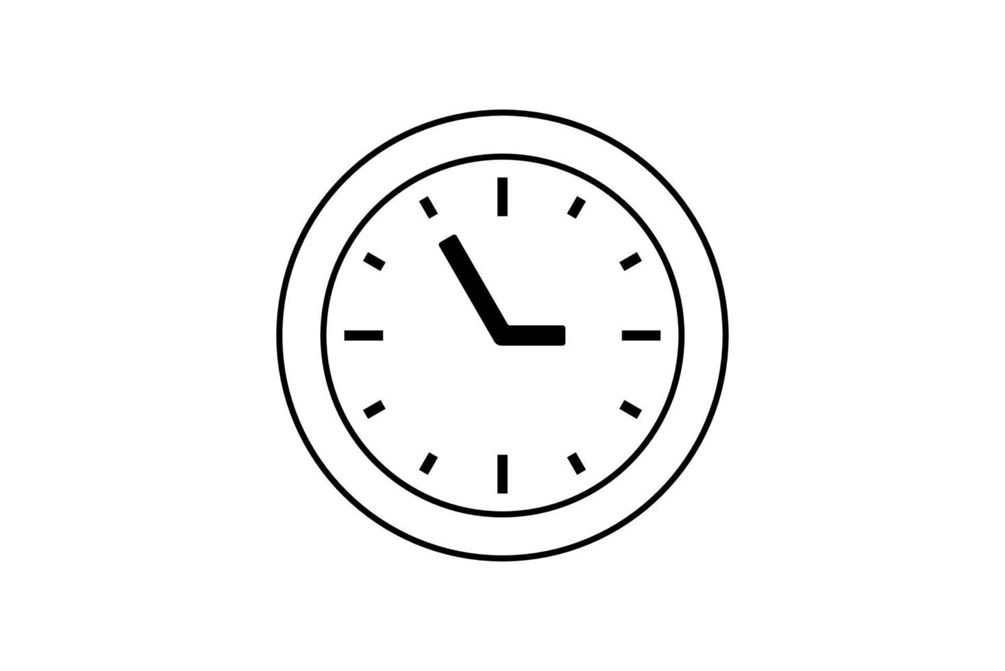 Vektorzeit und Uhrensymbol. Symbol für analoge Uhr. Kreispfeil-Symbol. Vektor-Illustration. vektor
