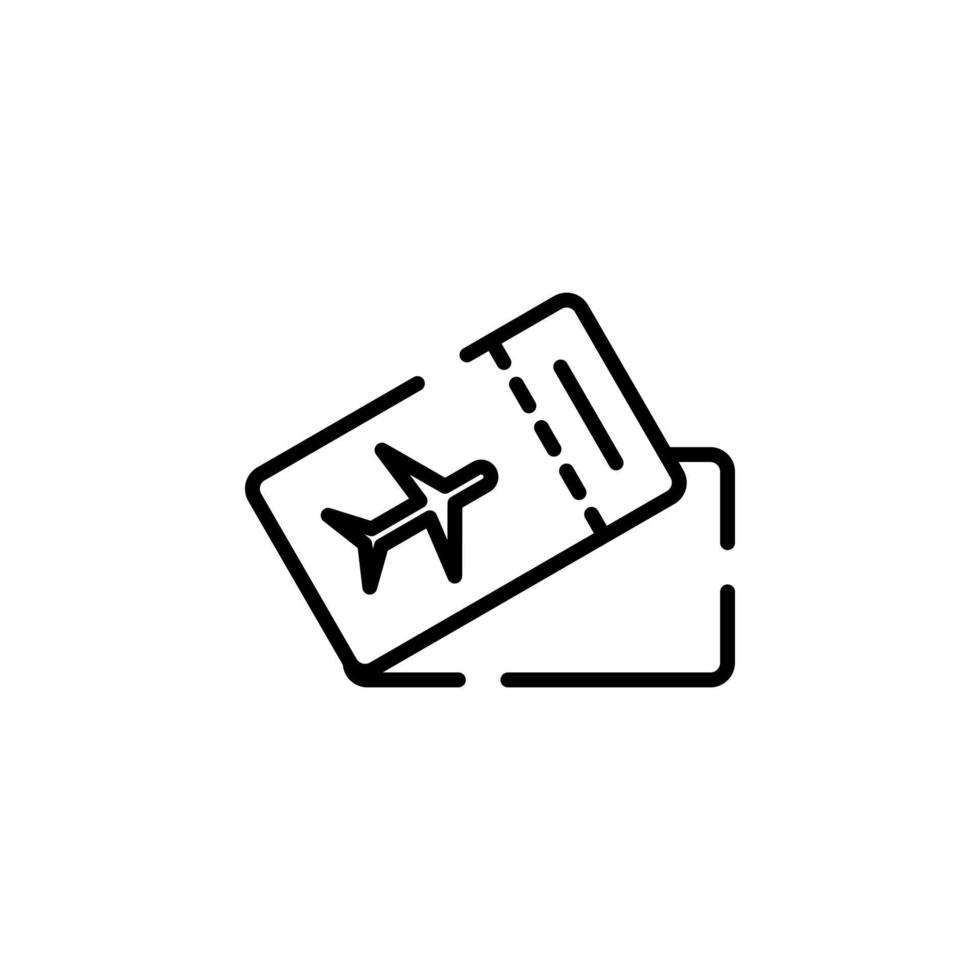 Ticket, Pass, Event, Gutschein gepunktete Linie Symbol Vektor Illustration Logo Vorlage. für viele Zwecke geeignet.