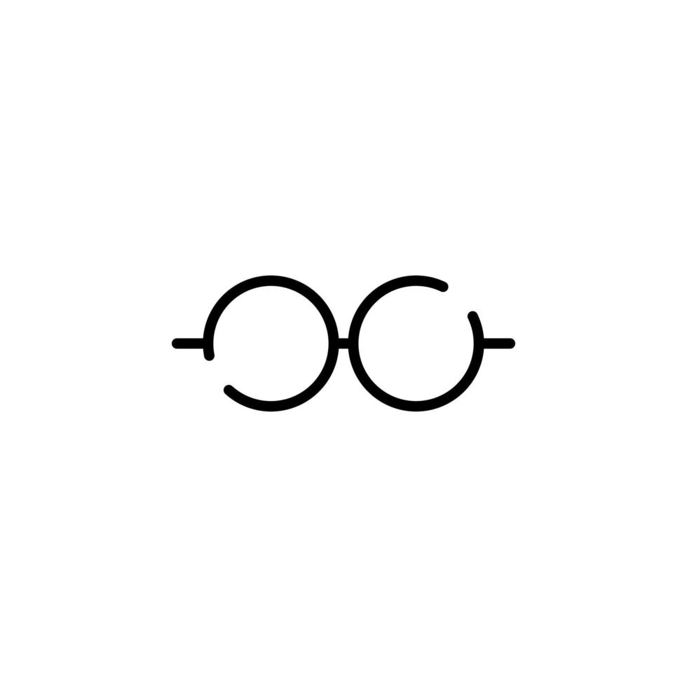 Brille, Sonnenbrille, Brille, Brille gepunktete Linie Symbol Vektor Illustration Logo Vorlage. für viele Zwecke geeignet.