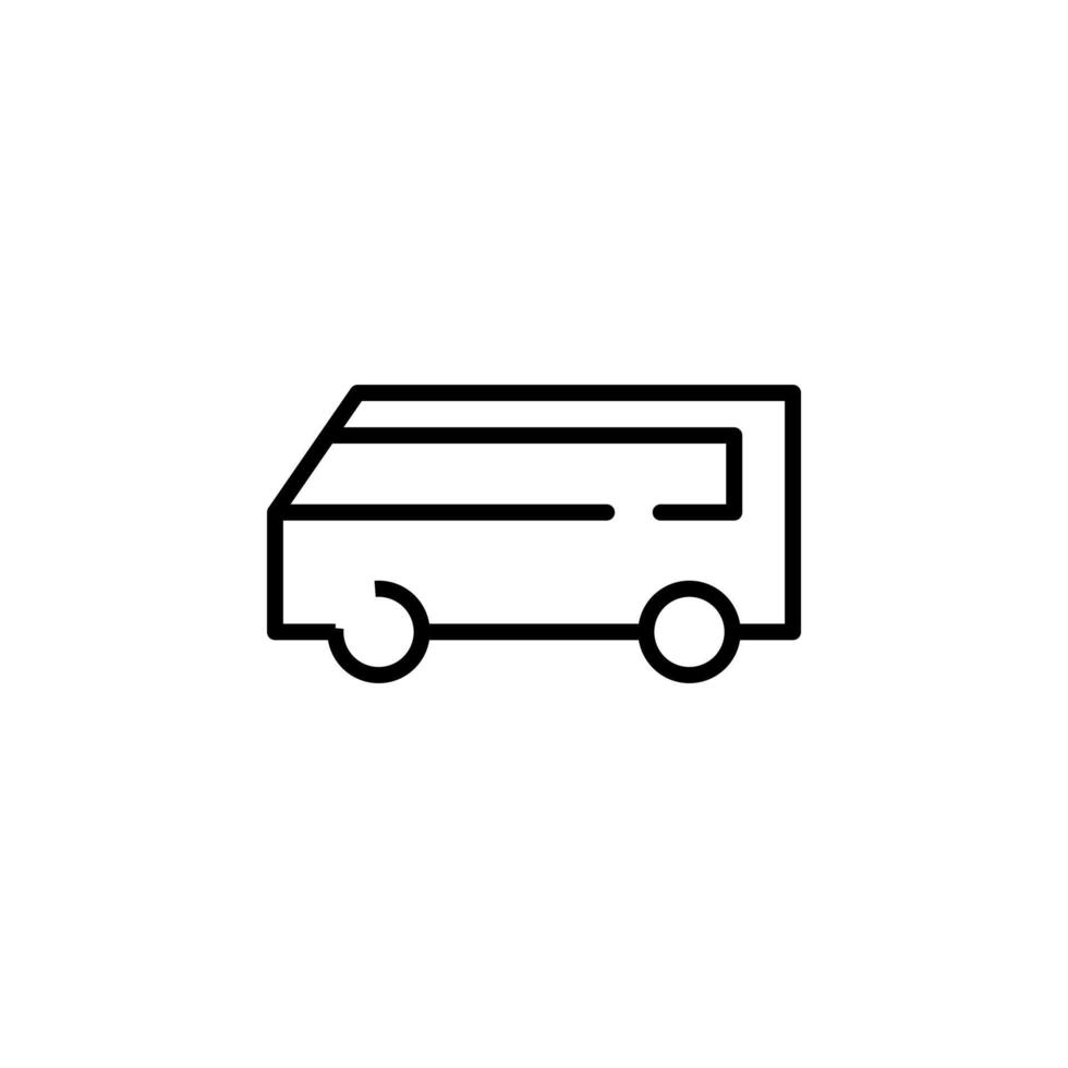 bil, bil, transport prickad linje ikon vektor illustration logotyp mall. lämplig för många syften.