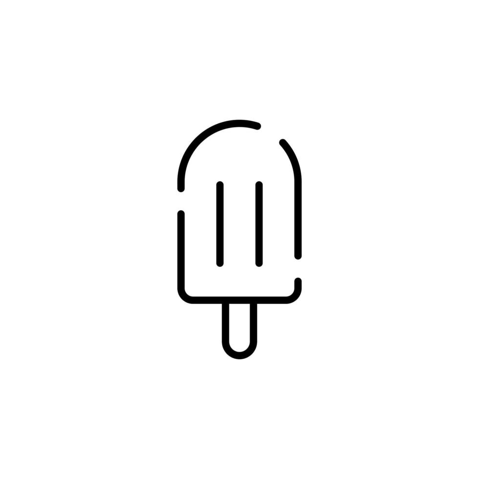 Eis, Dessert, süße gepunktete Linie Symbol Vektor Illustration Logo Vorlage. für viele Zwecke geeignet.