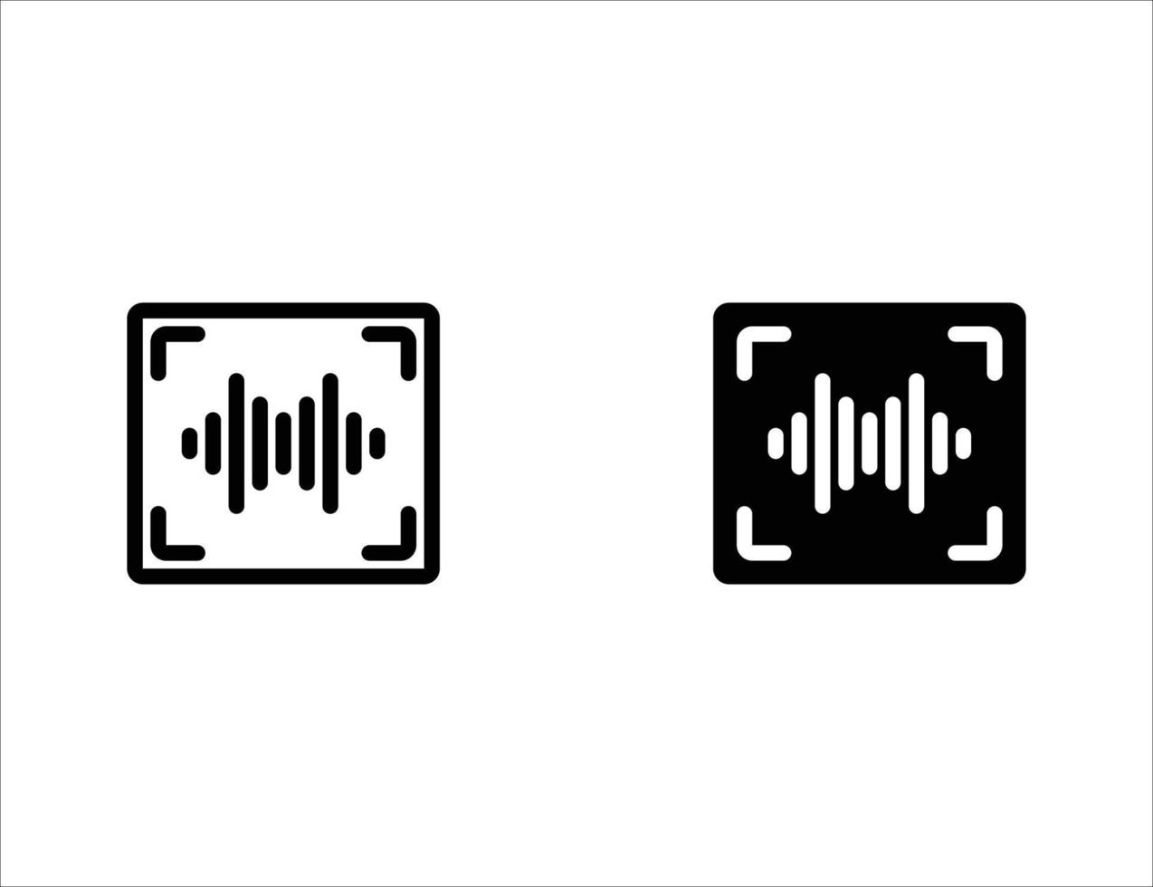 Sprachsymbol. Umrisssymbol und solides Symbol vektor