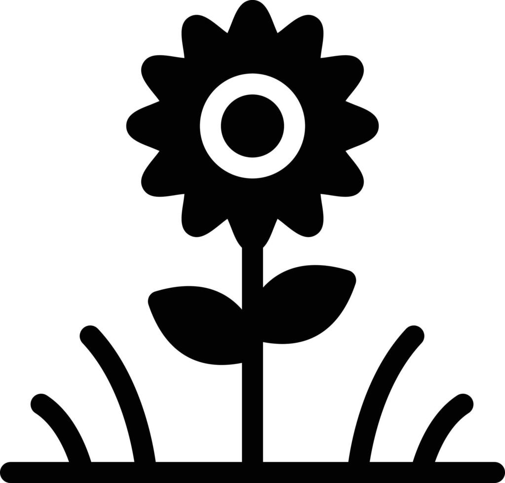 sonnenblumenvektorillustration auf einem hintergrund. hochwertige symbole. vektorikonen für konzept und grafikdesign. vektor