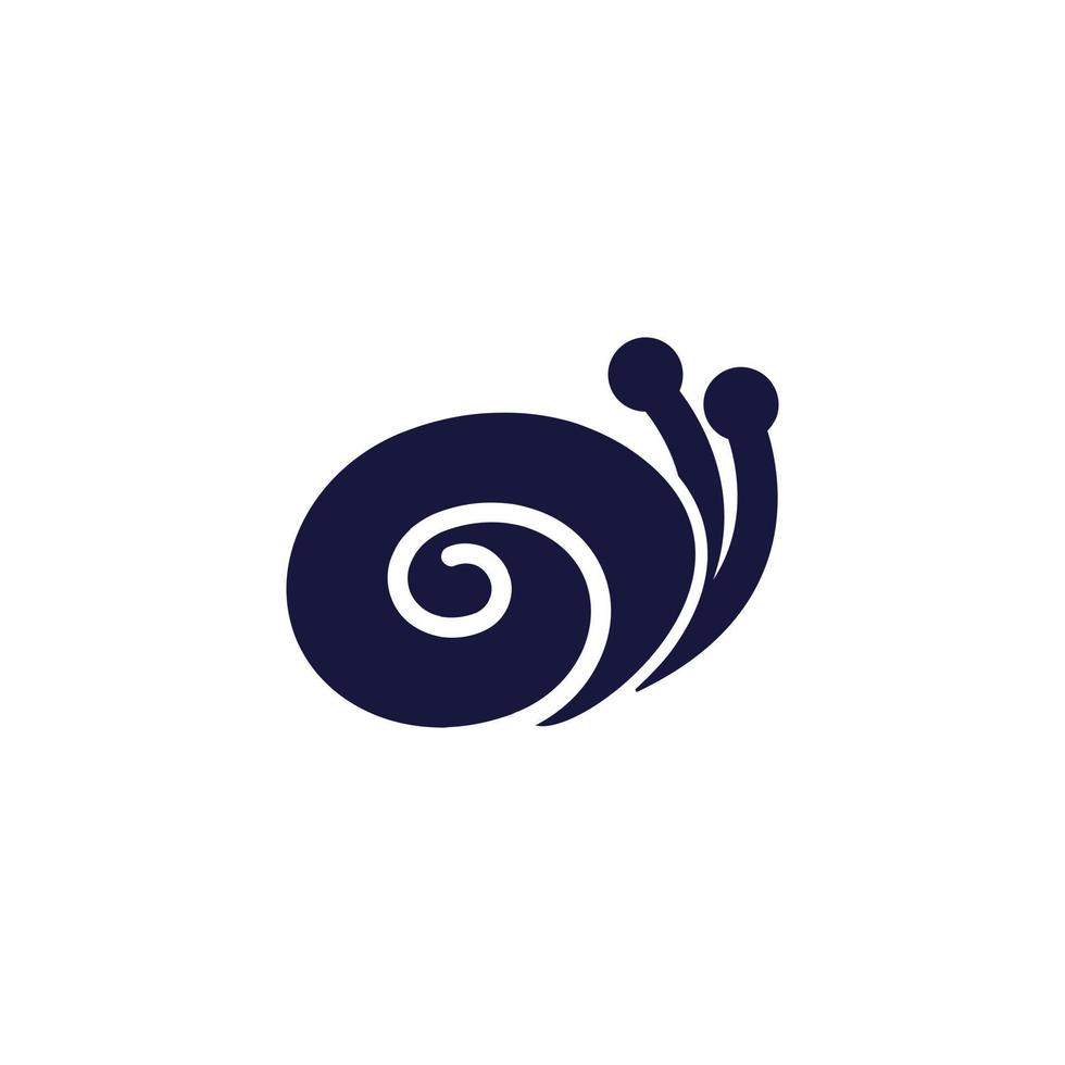 Spiralkombination mit Schnecke, elegantes Logo-Design im minimalistischen Stil editierbar vektor