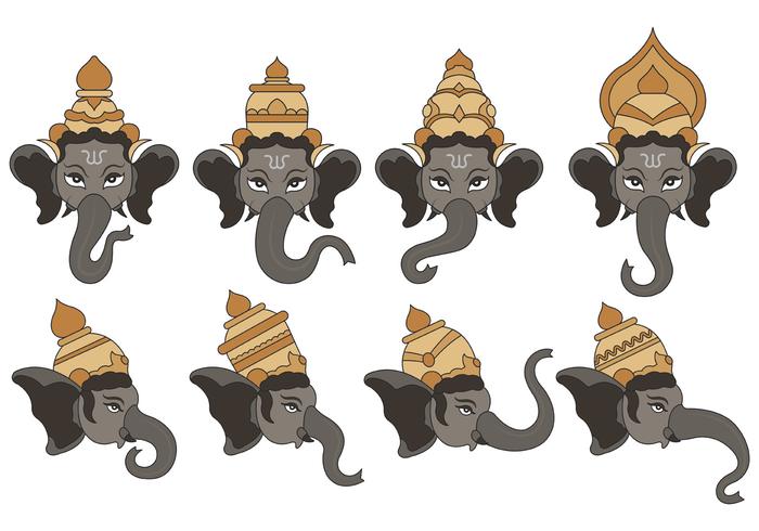 Set av Ganesh Vector