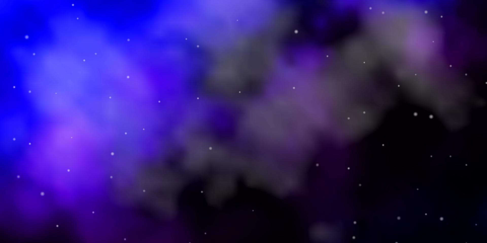 mörkrosa, blå vektormönster med abstrakta stjärnor. vektor