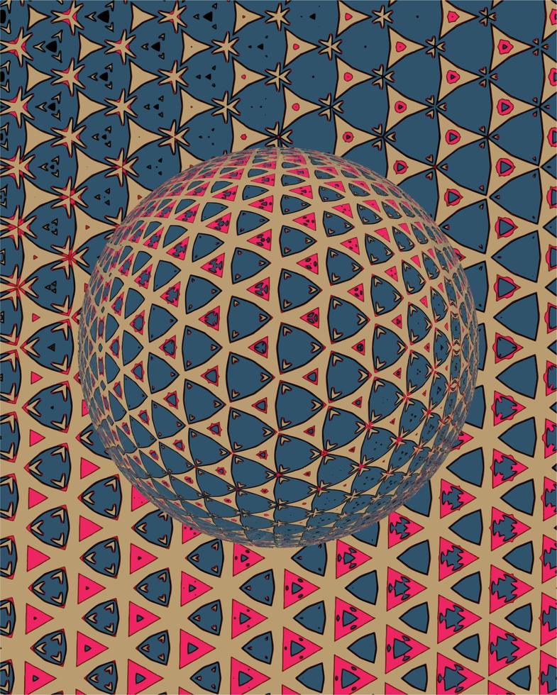 bunter 3d unscharfer kugelförmiger Ball. Vektor-Illustration vektor