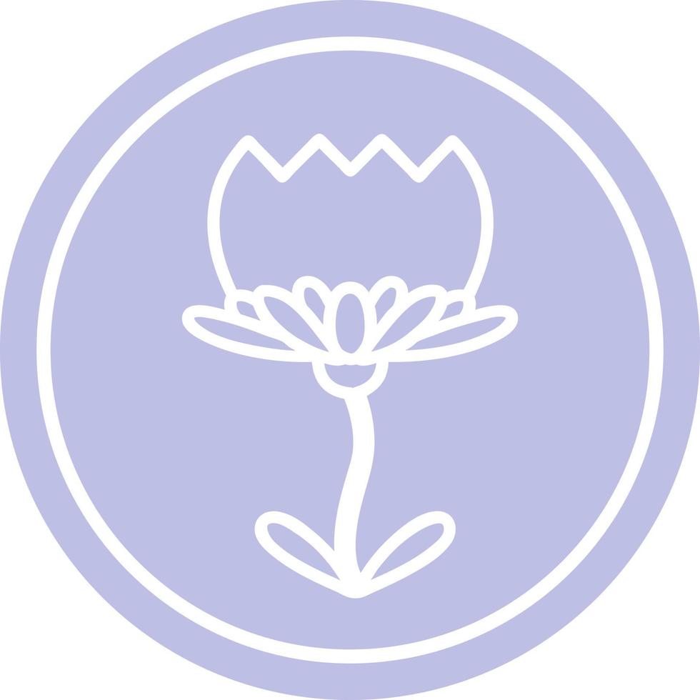 kreisförmiges Symbol der Lotusblume vektor