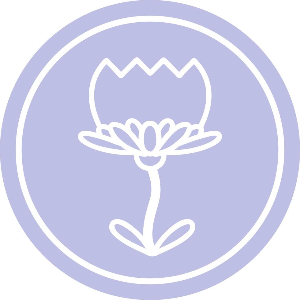 lotusblomma cirkulär ikon vektor