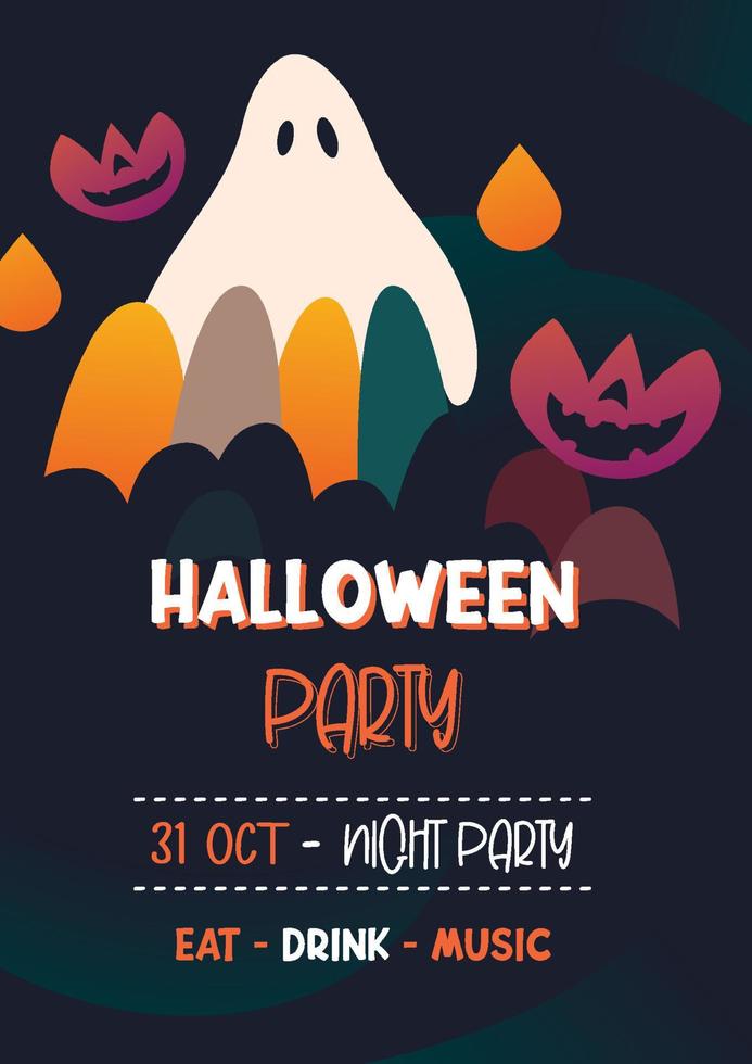halloween fest inbjudningar eller hälsning kort bakgrund. halloween illustration mall för baner, affisch, flygblad, försäljning, och Allt design. vektor