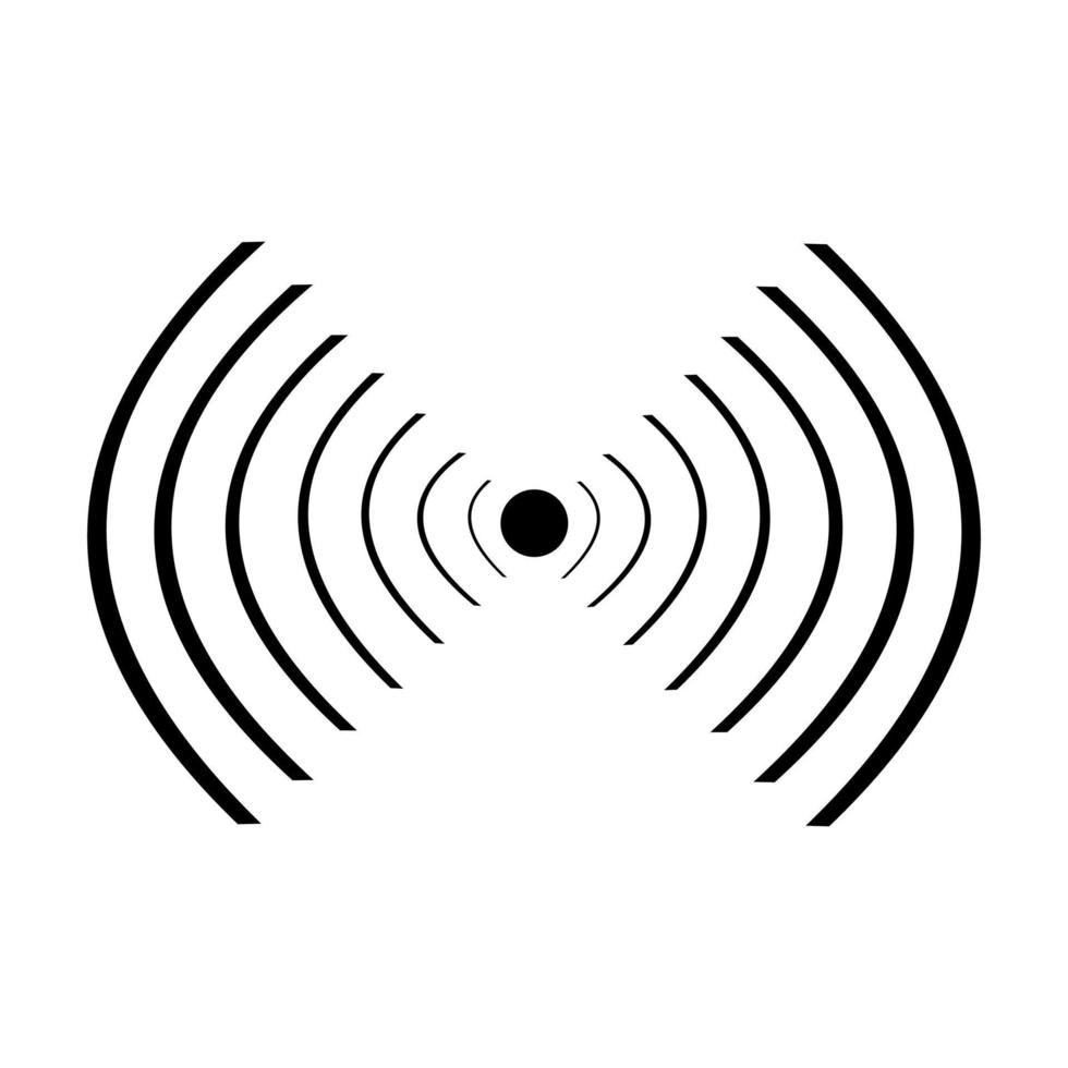 WLAN-Signalvektorsymbol auf weißem Hintergrund. vektor