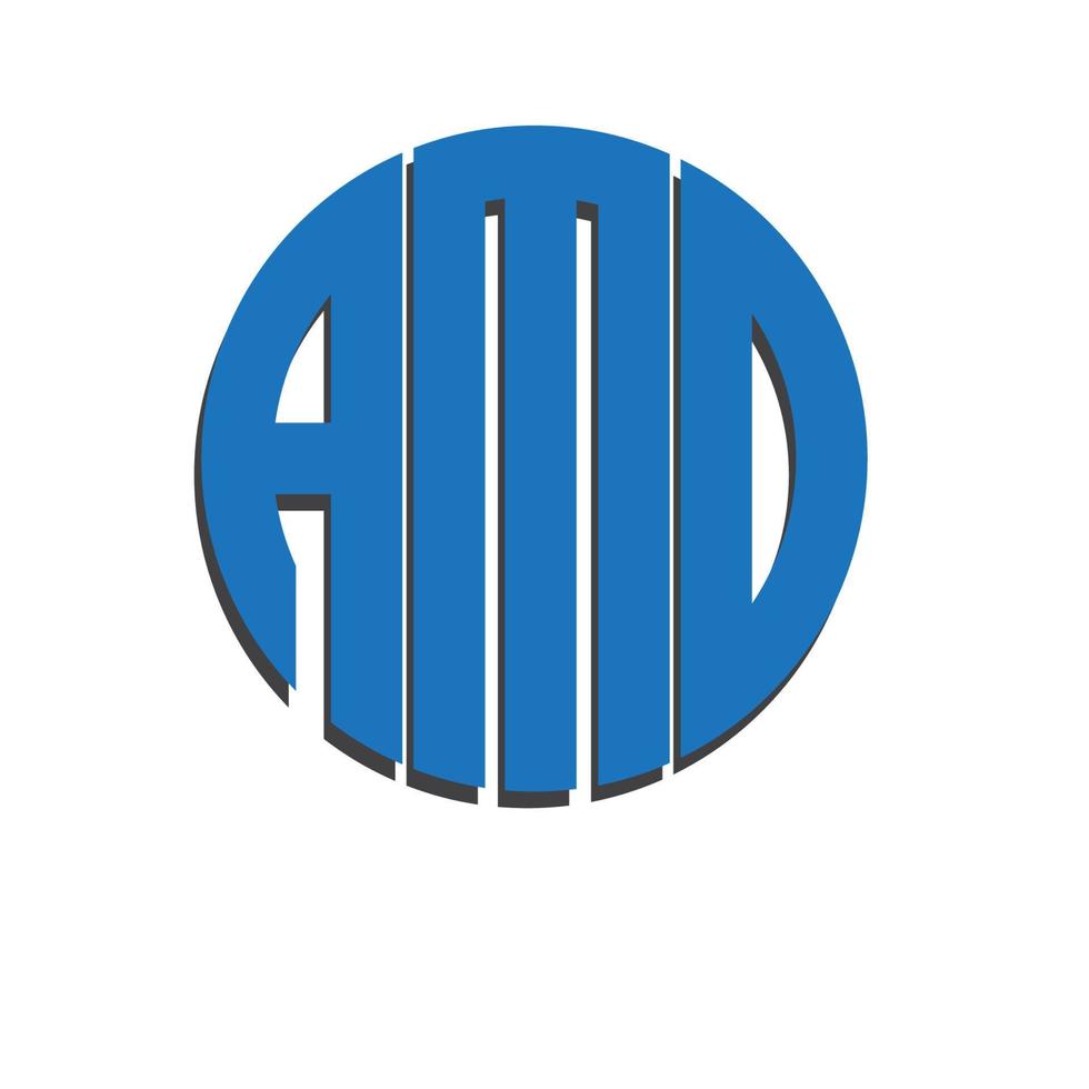 AMD Brief Logo Vorlage Vektor Icon Design kostenloser Vektor