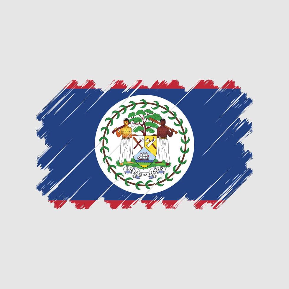 Vektor der Belize-Flagge. Nationalflagge