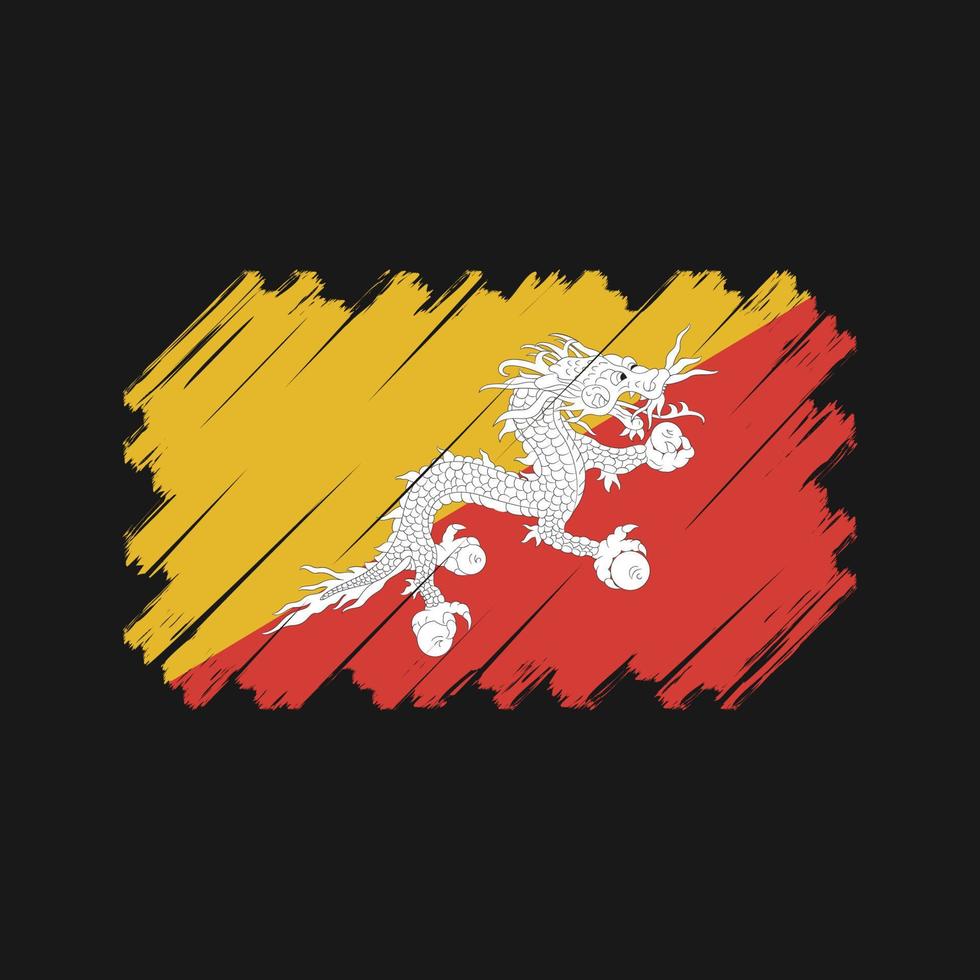 bhutan flagg vektor. National flagga vektor