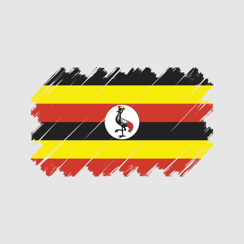 uganda flagga vektor. National flagga vektor