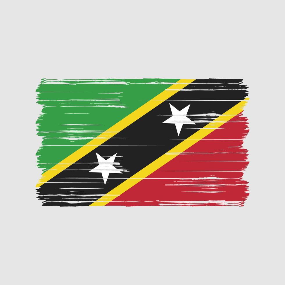 saint kitts och nevis flaggborste. National flagga vektor