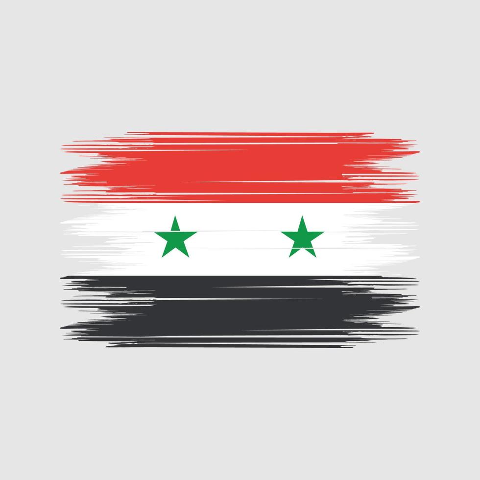 syrien flagga borsta vektor. nationell flagga borsta vektor