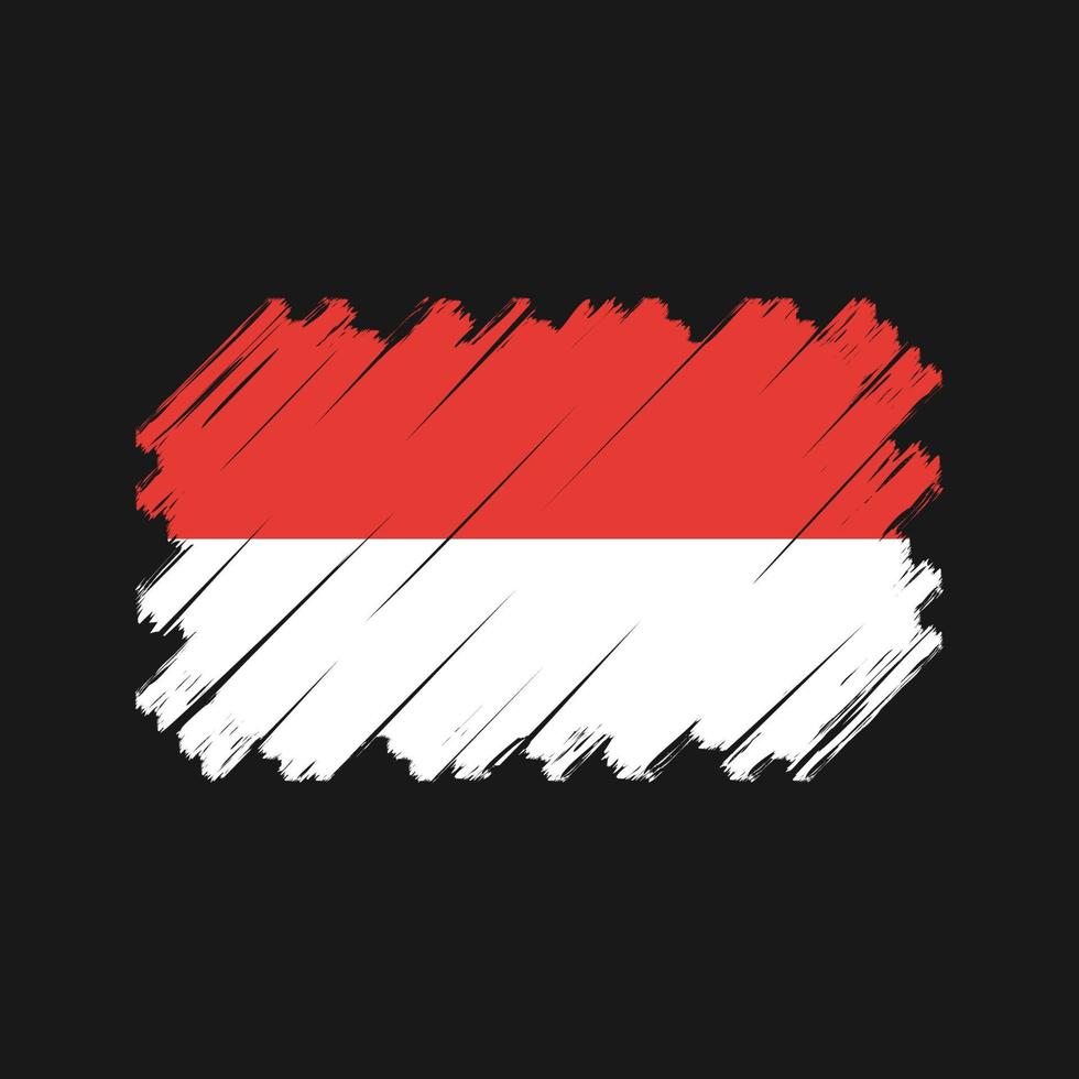 indonesien oder monaco flaggenvektor. Nationalflagge vektor