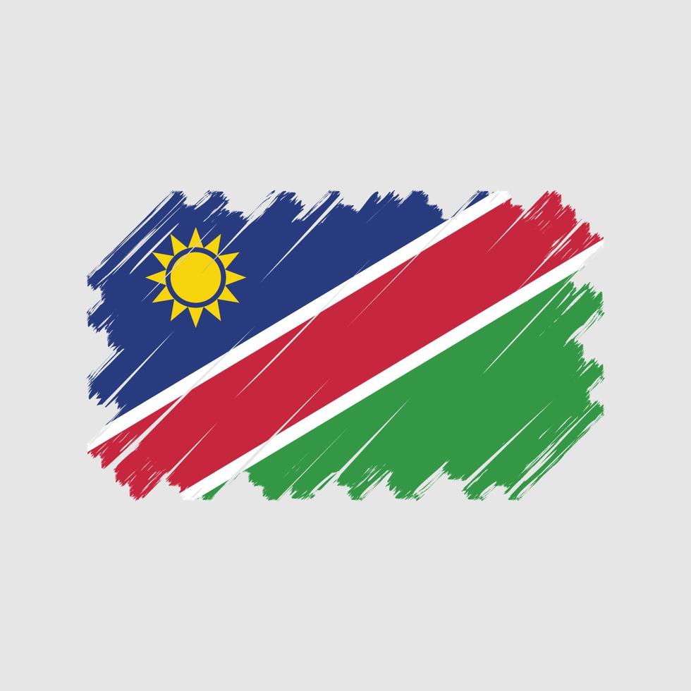 Namibia flagga vektor. National flagga vektor