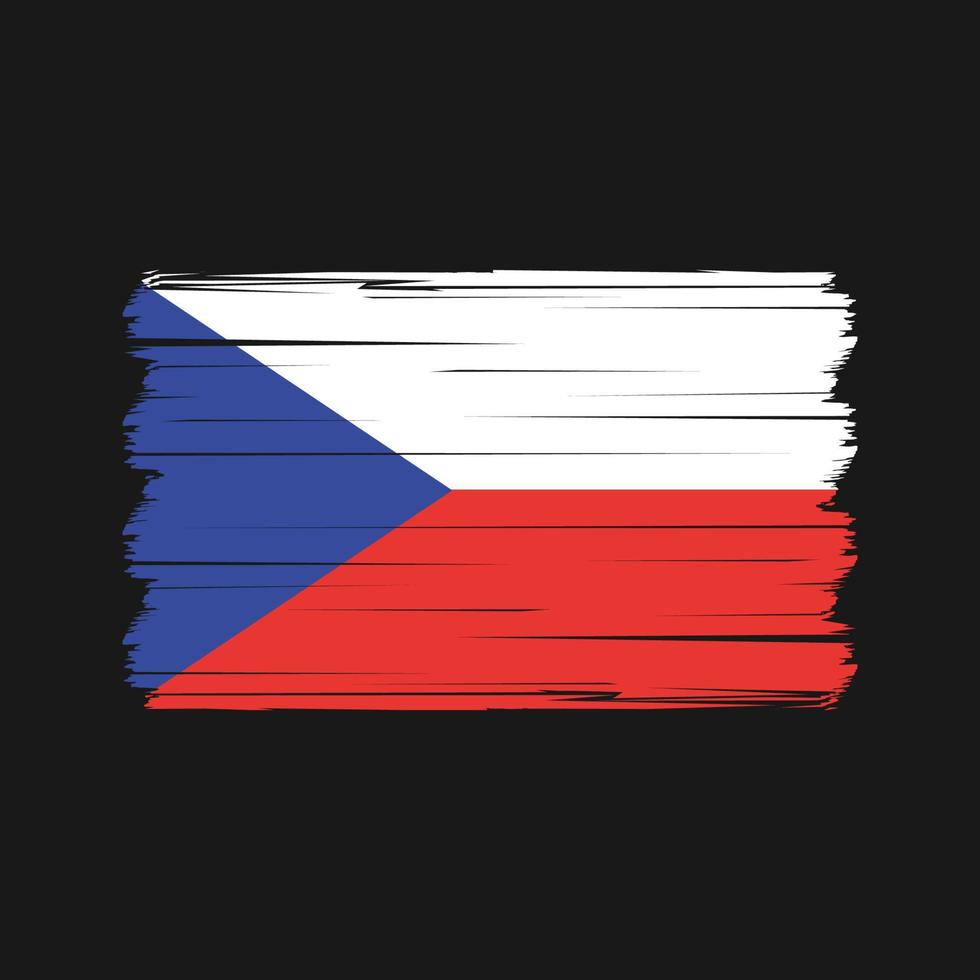 Flaggenvektor der Tschechischen Republik. Vektor der Nationalflagge