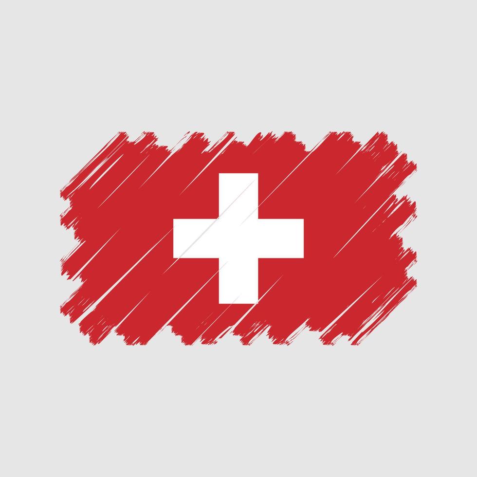 schweizer flaggenvektor. Nationalflagge vektor