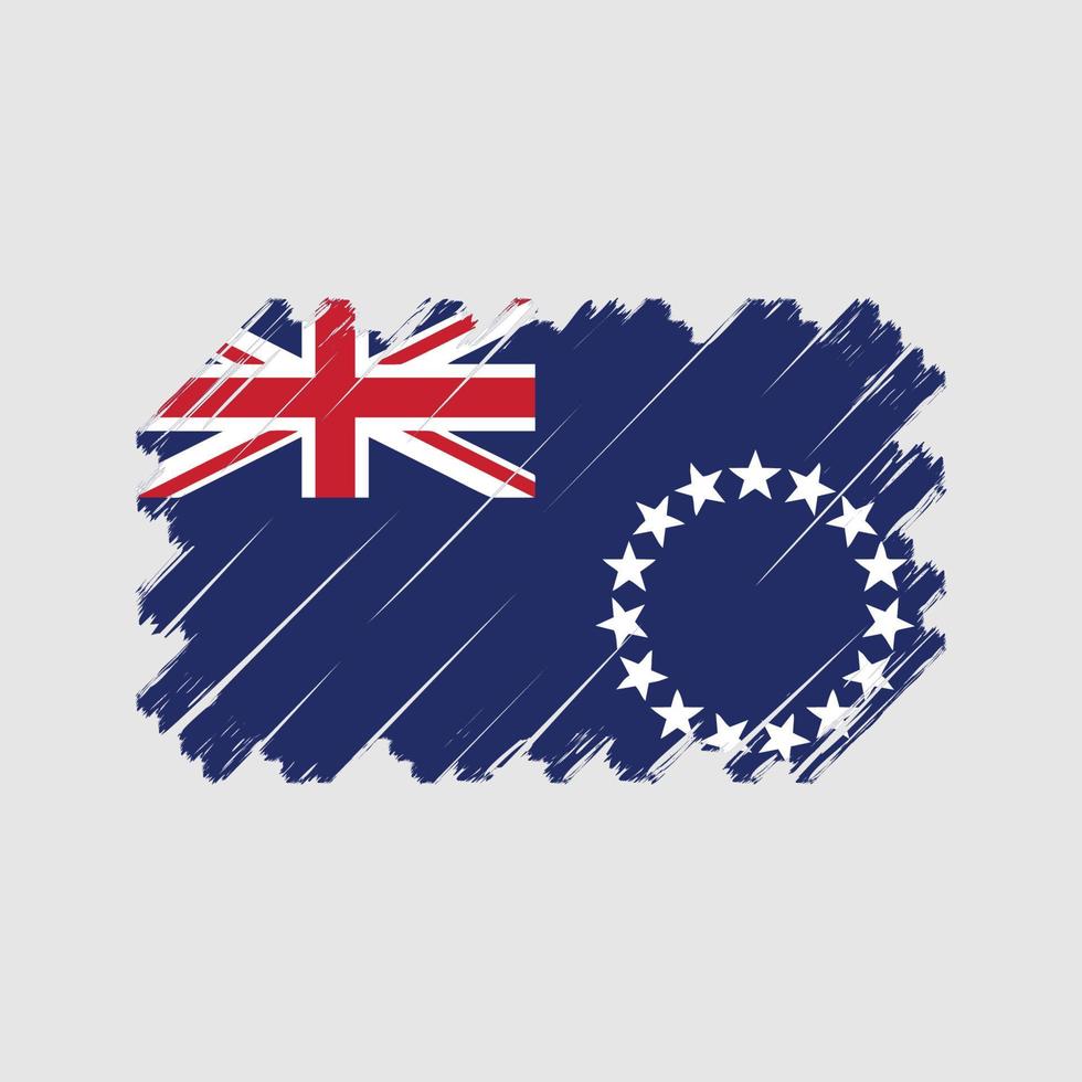 Flaggenvektor der Cookinseln. Nationalflagge vektor