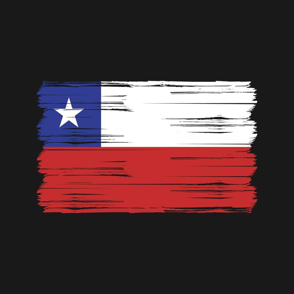Bürste mit chilenischer Flagge. Nationalflagge vektor