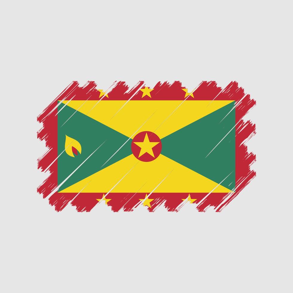 Grenada-Flaggenvektor. Nationalflagge vektor