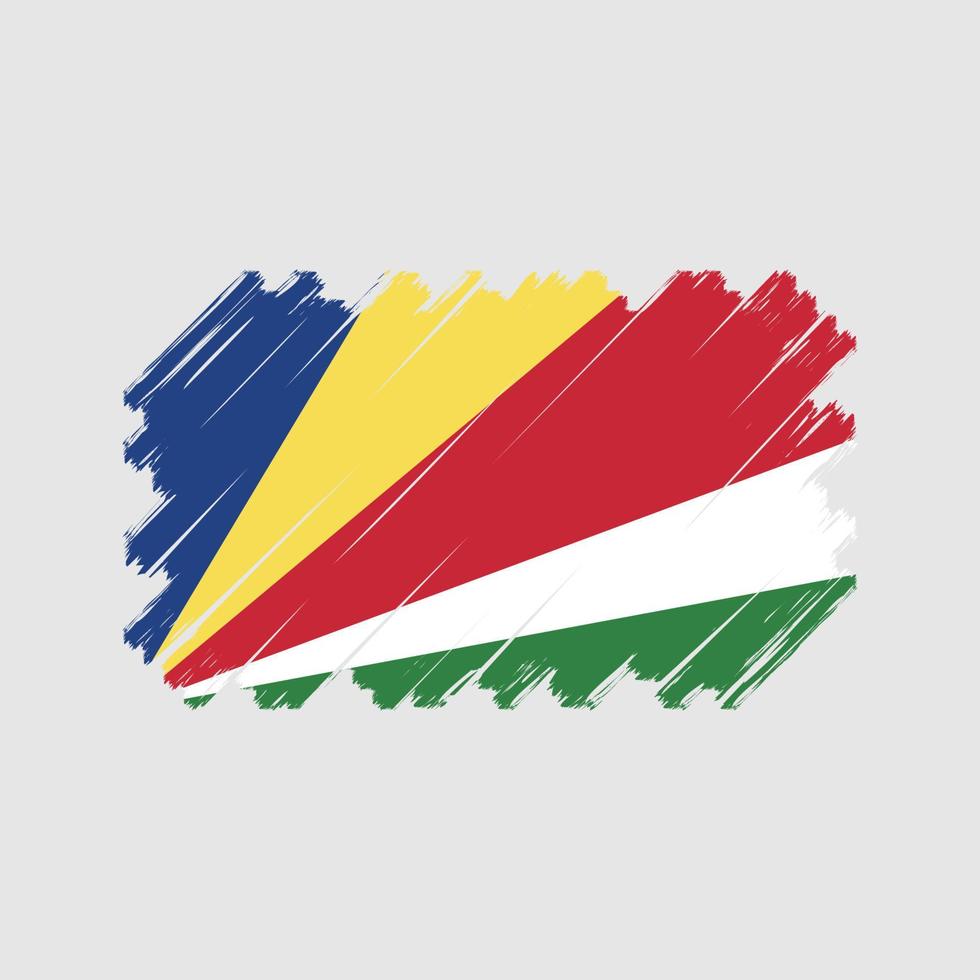 Seychellen-Flaggenvektor. Nationalflagge vektor