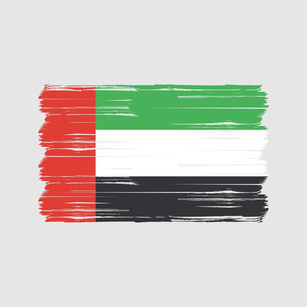 Förenade Arabemiratens flaggborste. National flagga vektor