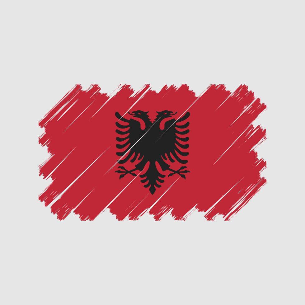 Albanien-Flaggenvektor. Nationalflagge vektor