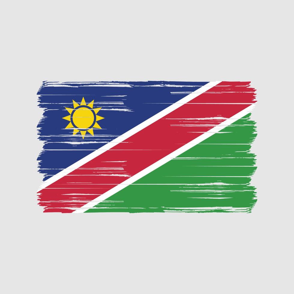 Namibia flaggborste. National flagga vektor