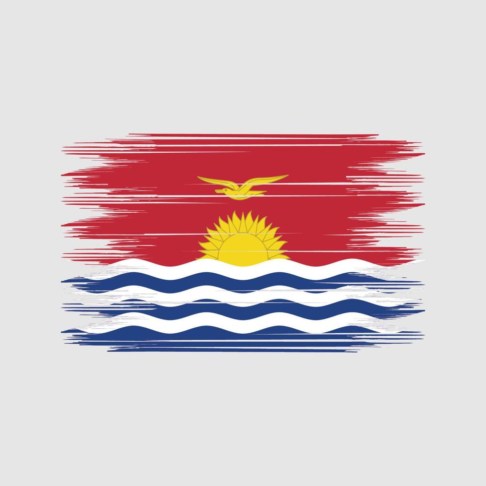 kiribati flag pinselvektor. Pinselvektor der Nationalflagge vektor