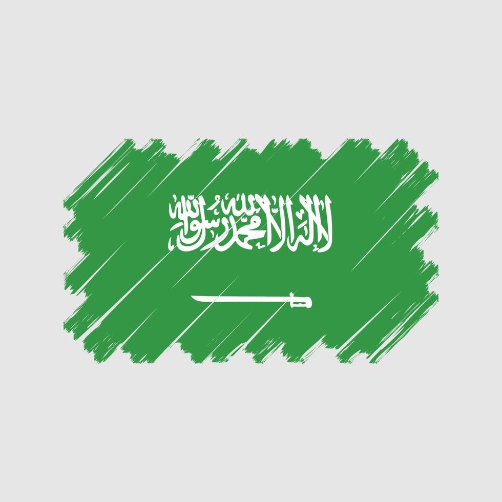 Flaggenvektor von Saudi-Arabien. Nationalflagge vektor