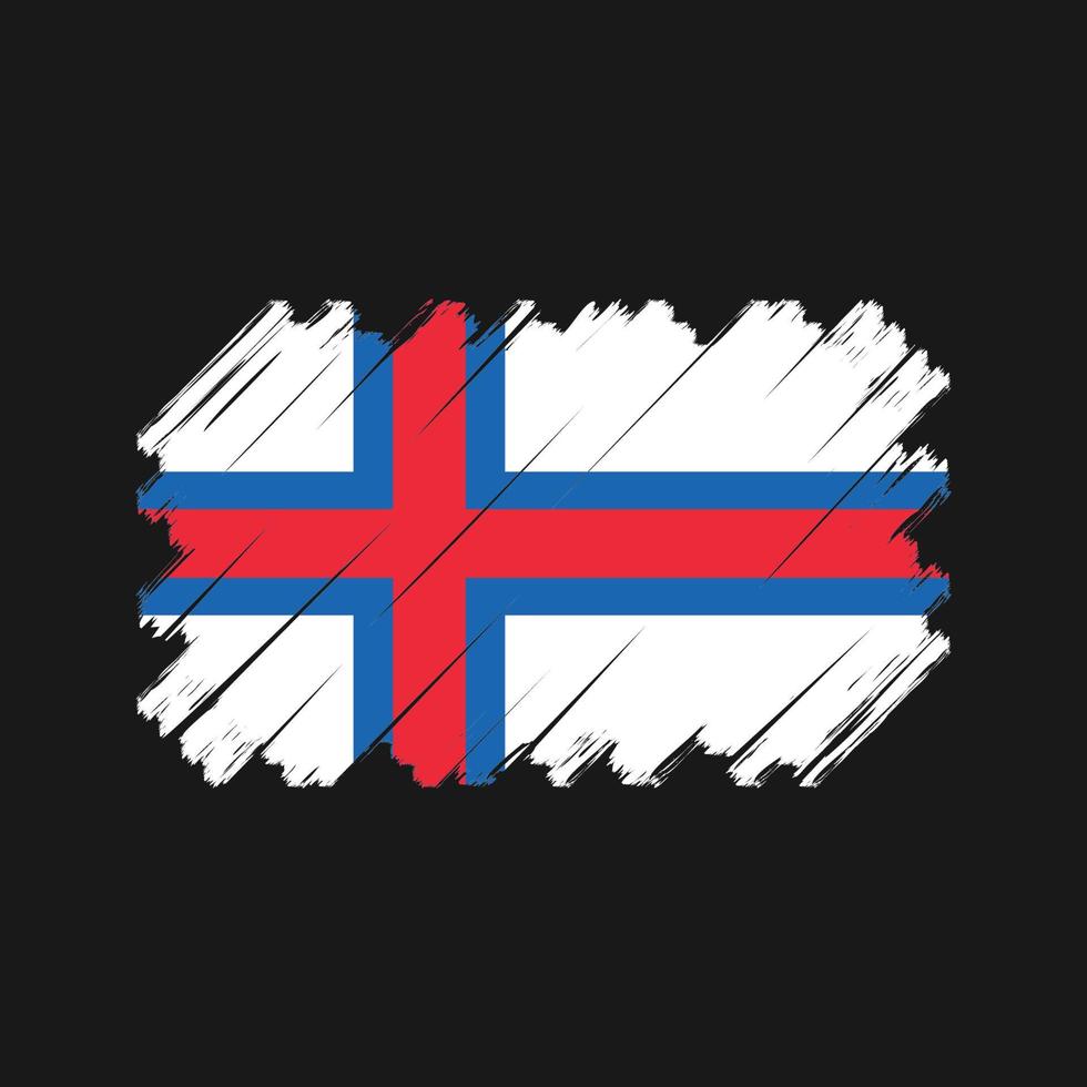 Färöarna flagga vektor. National flagga vektor